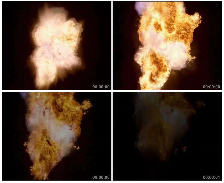爆炸火团火焰大火燃烧黑屏抠像特效视频素材