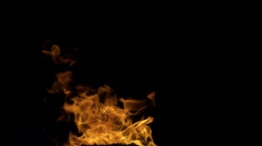 燃烧的火堆黑屏抠像特效视频素材
