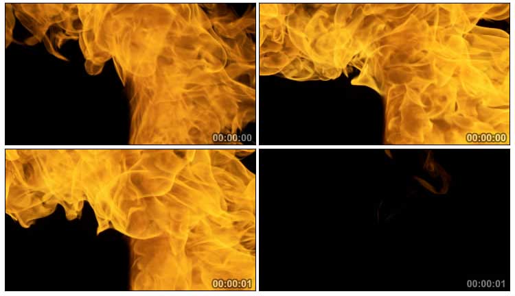 烈焰烈火大火燃烧黑屏通道抠像视频素材