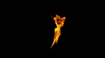 燃烧的火焰火苗摇曳黑屏特效视频素材