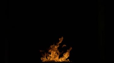 火堆燃烧火焰火苗黑屏特效视频素材