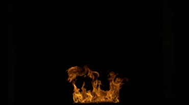 火堆燃烧火焰火苗黑屏特效视频素材
