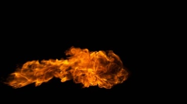 大火团火球飞过黑屏抠像影视特效视频素材