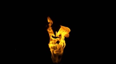 火把燃烧火焰团火球火苗黑屏特效视频素材