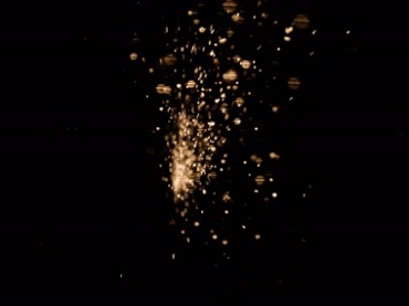 礼花喷射闪光火花粒子黑屏特效视频素材