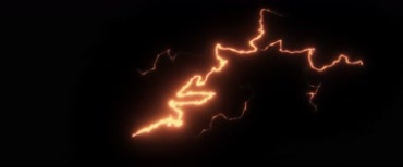 4K空中银蛇闪电电弧划破黑夜抠像通道视频素材