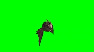 飞行的丑怪物绿屏抠像影视特效视频素材