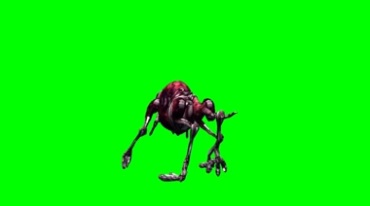 僵尸骨架骷髅狗走动绿幕抠像影视特效视频素材
