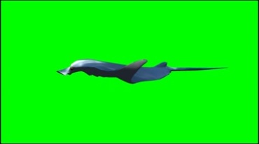 蝙蝠鱼游动绿幕免抠像影视特效视频素材
