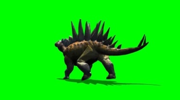 棘背龙恐龙绿幕免抠像影视特效视频素材