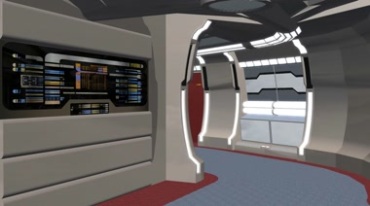 星际飞船过道走廊连廊高科技通道视频素材