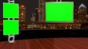 虚拟演播室演播大厅绿色屏幕抠像特效视频素材