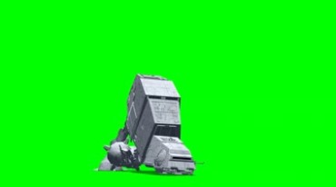 星际战机战舰坠毁冒烟绿幕免抠像影视特效视频素材