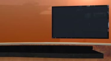 虚拟演播室主播台电视屏绿幕背景视频素材