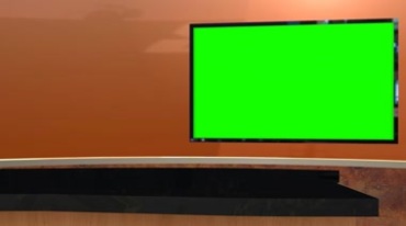 虚拟演播室主播台电视屏绿幕背景视频素材