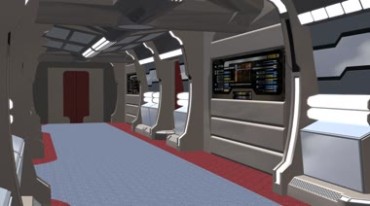 星际空间飞船走廊影视特效视频素材