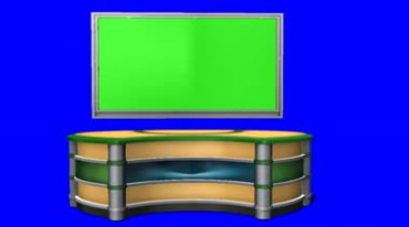 虚拟电视演播室背景绿幕免抠像特效视频素材