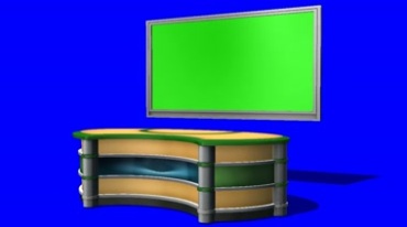 虚拟电视演播室背景绿幕免抠像特效视频素材