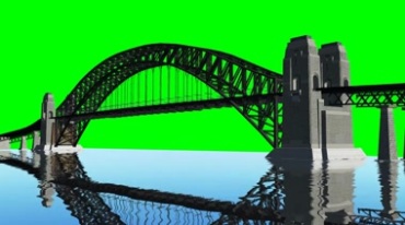 悉尼大桥绿幕抠像背景特效视频素材