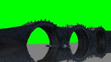 石拱桥绿幕免抠像特效视频素材