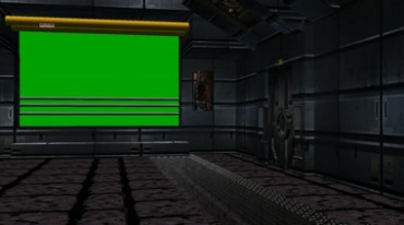钢铁飞船大屏绿幕抠像特效视频素材