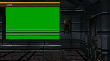 钢铁飞船大屏绿幕抠像特效视频素材