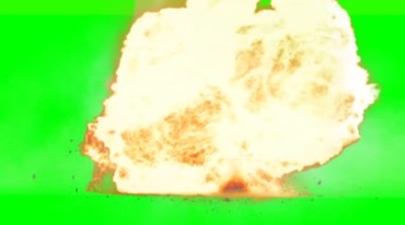 保时捷911跑车爆炸起火绿幕免抠像特效视频素材