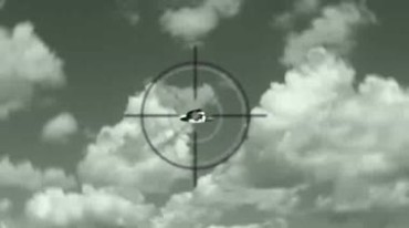 瞄准镜击落战斗机热成像打击视频素材