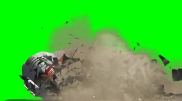 宇宙飞船飞机飞行器坠毁掉落绿屏免抠像特效视频素材