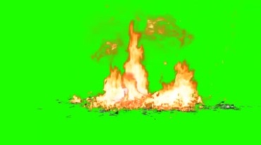 手榴弹手雷落到地上爆炸火焰燃烧绿布免抠像视频素材