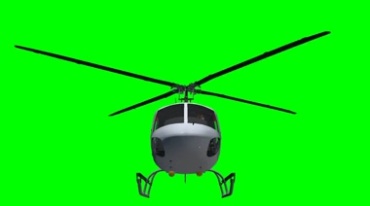 直升机机翼旋转绿布免抠像影视特效视频素材