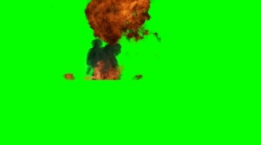直升飞机飞过爆炸绿布抠像影视特效 T视频素材