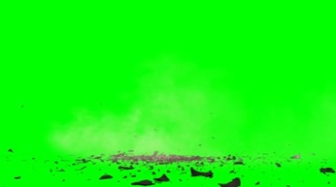 爆炸碎片迸飞绿布免抠像影视特效视频素材