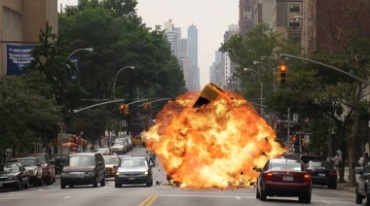 街头汽车炸弹爆炸视频素材
