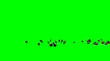 爆炸碎片迸飞绿布抠像特效视频素材