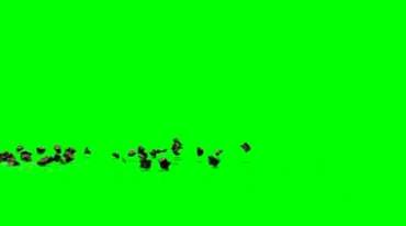 爆炸碎片迸飞绿布抠像特效视频素材