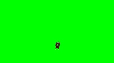 驯鹿拉雪橇圣诞老人绿屏抠像影视特效视频素材