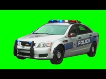 警车警灯闪烁绿屏抠像特效视频素材