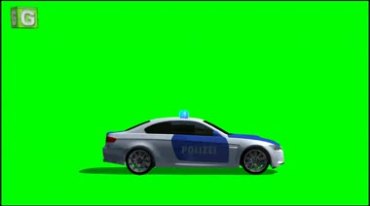 警车警报灯闪烁绿屏抠像特效视频素材