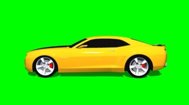 变形金刚大黄蜂科迈罗Camaro绿屏抠像视频素材