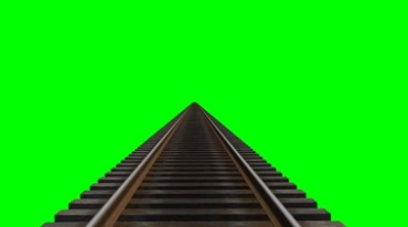 铁路铁轨绿布抠像特效视频素材