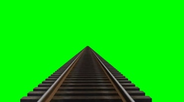 铁路铁轨绿布抠像特效视频素材