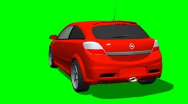 欧宝Astra小汽车轿车动态展示绿屏抠像视频素材
