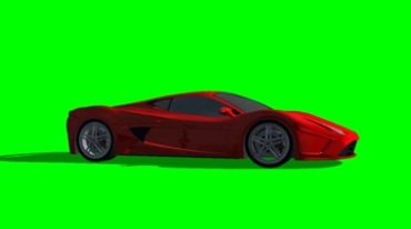 法拉利超级跑车绿屏免抠像影视特效视频素材