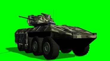导弹装甲车武器绿屏免抠像影视特效视频素材