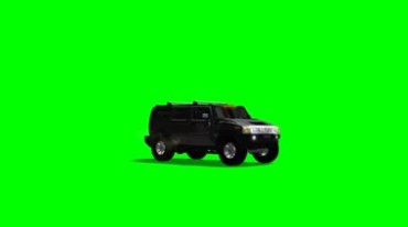 悍马车爆炸绿屏免抠像特效视频素材