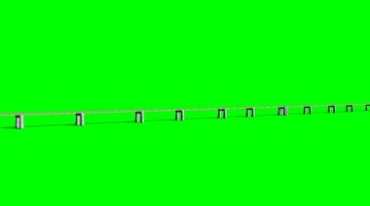 单轨高速列车高铁急速行驶绿屏抠像特效视频素材