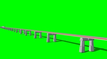 单轨高速列车高铁急速行驶绿屏抠像特效视频素材