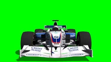 宝马F1方程式赛车绿布抠像特效视频素材