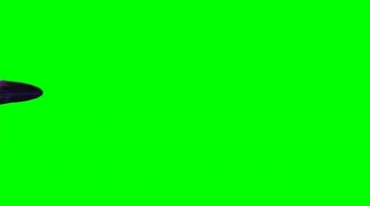 子弹形状的外星飞船绿屏抠像影视特效视频素材